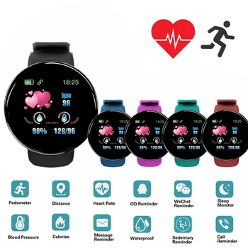 D18 Bluetooth Smart Skatīties Vīriešu, Sieviešu Fitnesa Sporta Aktivitātes Tracker Sirds ritma Monitors Ūdensizturīgs Sporta Aproce Par Android, IOS