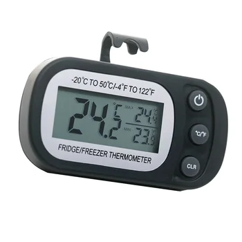 Digitālā Ledusskapis Termometrs Mini Saldētavas Termometrs Ūdensizturīgs LCD Displejs Virtuves - Balta