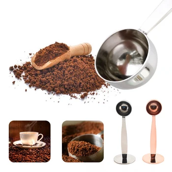 Divējāda Lietojuma 304 Nerūsējošā Tērauda Kafijas Pulveris Mērīšanas Aizskart Karoti Ar Statīvu Coffeeware Kafijas & Tējas Rīki