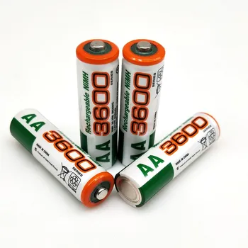 Dolidada new AA baterijas 3600 mAh akumulators, 1.2 V Ni-MH AA akumulatoru, piemērots pulksteņi, peles, datoru