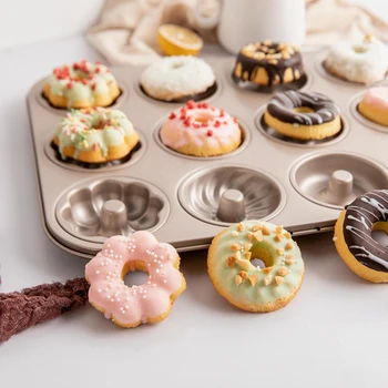 Donut Maker Nonstick Kūka Panna 4 Stils Virtuļi Pelējuma Cepšanas Paplātes Cepeškrāsnī bakeware rīki, virtuves piederumi, mīklas Veidne