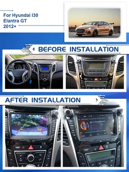 DSP Android Ekrāna Hyundai I30 Elantra GT 2012 2013 2016 Automašīnas Radio Uztvērējs, Stereo Multimediju Atskaņotājs, GPS Galvas Vienības