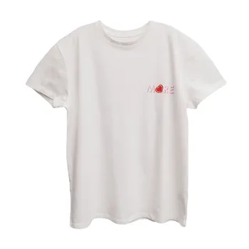 DUOYIDUO&HOL. Ir 2021. Sieviešu Vasaras Kokvilnas Balts T-Krekls ar Apaļu Kakla un Īsām Piedurknēm Mājas Apģērbu Miega Topi