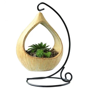 Eiropas stila dzelzs piekārtiem grozu ģeometriskā sulīgs puķu pods dzelzs āķis desktop mājas apdare potted augu