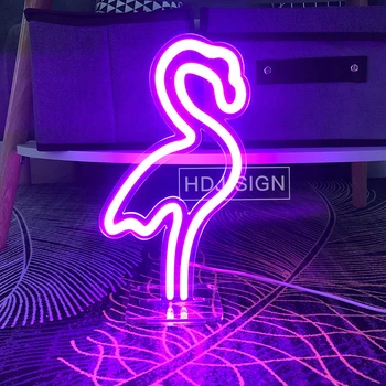 Flamingo Neona Gaismas LED Nodrošina USB-Powered LED Nakts Gaisma Pusdienu Galds Bērnu istabai Apdare Ģimenes Meitenes