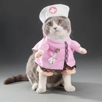 Funny Pet Kaķu Apģērbu Pirātu Tērps Drēbes Kaķiem, Suņu Kostīmu Ziemassvētku Halloween Apģērbu Puse Ropa Gatos Cosplay Kostīmu Kaķis