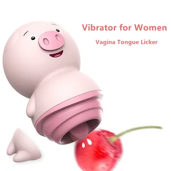 Gudrs Cūku Mēli Laizīt Klitora Vibrators Maksts Masāžu Seksa Rotaļlietas Sievietēm, Gejiem Pieaugušo Sieviešu Masturbator Anālais Erotiska Veikals