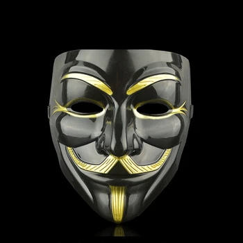 Halloween Filmas Tēma Maskas Cosplay V for Vendetta Hakeris Maska Anonīms Guy Fawkes Ziemassvētku Pieaugušo Bērnu Svētku Maskarāde