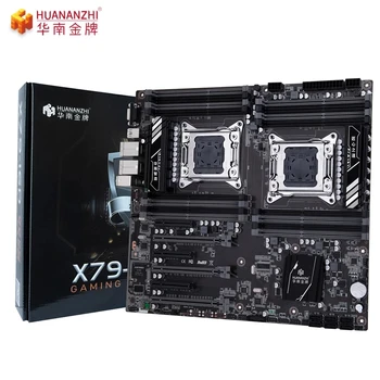 HUANANZHI X79-16.D dual CPU mātesplates atbalsta LGA 2011 REG ECC DDR3 1333 uz 1600 1866MHz USB3 SATA3.0 E-ATX witht VGA