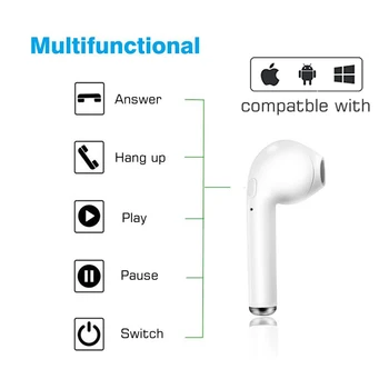 I7s TWS Bezvadu Skaļrunis Bluetooth Austiņas I7 sporta Earbuds Austiņas Ar Mic, Lai smart Tālrunis iPhone Xiaomi Samsung, Huawei LG