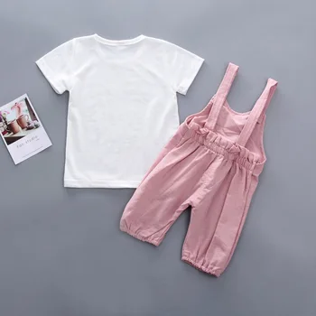 IENENS Baby Toddler Īsām Piedurknēm T-krekls + (Dungriņi), Drēbes, Uzstādīt Vasaras Bērnu Zeķu Bikses Apģērbs, Apģērbs Atbilstu 0-4 Gadi