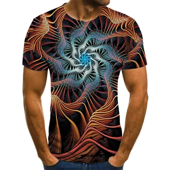 Ir 2021. Jaunu trīsdimensiju Grafikas T-krekls Vīriešu Ikdienas Topi Jautri 3D Vīriešu T-krekls Vasaras O-veida kakla Krekli Plus Lieluma Streetwear Stils