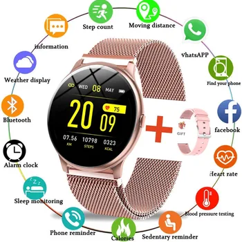 Ir 2021. Jaunu Uzņēmumu Vīriešu Rokas pulksteni Tērauda joslu Krāsu Ekrāns Elektronika SmartWatches Vīriešu Sirds ritma Monitors Huawei Xiaomi