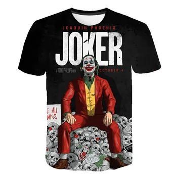 Ir 2021. karstā pārdošanas Klauns 3D Iespiests T Krekls Zēns Joker Sejas Vīriešu t 3d Klauns Īsām Piedurknēm Smieklīgi, T Krekli, Topi un t-veida 4T-14T