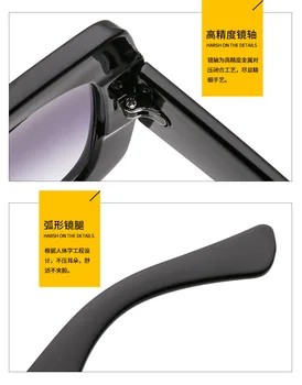 Ir 2021. Luksusa Lielā Laukumā Saulesbrilles Sieviešu Zīmola Dizainere Retro Skaidrs, Saules Brilles Sieviešu Lielgabarīta Melnos Toņos Oculos UV400