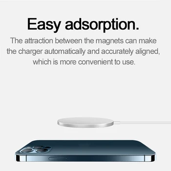 Ir 2021. Magnētisko Bezvadu Uzlāde iPhone 12 Pro Mini Max 15W Ātri Lādētājs iPhone 11 XS X Bezvadu Lādētāju Huawei Xiaomi