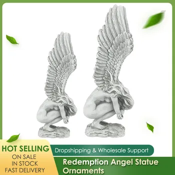 Izpirkšanas Eņģeļa Statuja Rotājumi Radoša Tēlniecības Apdare, Atceres Un Izpirkšanas Figūriņas Reliģisko Dārza Mājas Dekoru