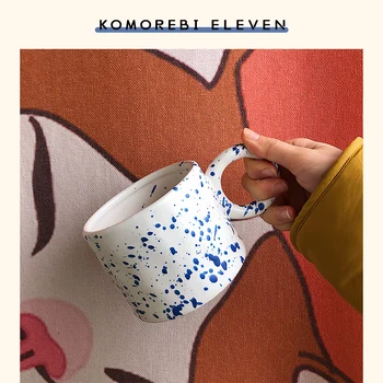 Japāņu stila Kafijas Tases Sākotnējā Skaistas Lielas Kafijas Krūzes Zīmola Dizainere Keramikas Tējas Krūze Jautri Biroja Dzeramā Liela Auss Kauss
