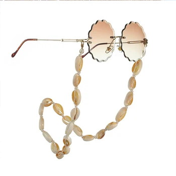 Jauno Modes Dabas Shell Brilles, Ķēdes Sieviešu Anti-Slip Turētājs Kakla Siksniņa Neregulāras Formas Briļļu Virvi, Saulesbrilles, Aksesuāri