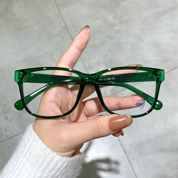 Jaunu Vintage Laukumā Koledžas Anti-zilās Brilles Rāmis Sieviešu Modes Zīmola Optisko Pārredzamu Brilles Oculos Feminino Brilles