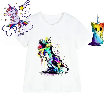 Jaunākās Vasaras Puika Topi Apģērbi Bērnu T-krekls Dzīvnieku Dinozauru Grafiti Zēni Meitene T-krekls Bērniem Apkalpes Kakla T-krekli Ikdienas