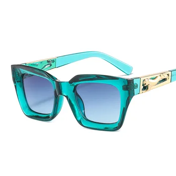 Kvadrātveida Lielgabarīta Saulesbrilles Sievietēm, Vīriešiem Luksusa Zīmolu Dizainera Jaunas Saules Brilles Famale Retro Brilles UV400 Toņos Oculos