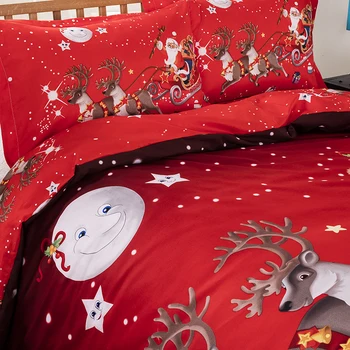 LOVINSUNSHINE 3D Priecīgus Ziemassvētkus Gultas Komplekts Sega sedz, Sarkans Santa Claus Mierinātājs Gultas Komplekts Dāvanas ASV Lielums Karaliene, Karalis xx21#