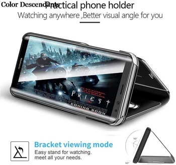 Luksusa Spogulis, Apskatīt Smart Flip Case For Samsung Galaxy Piezīme Plus 10 Note10 SM N975 N975F sākotnējo Magnētisko fundas 360 Tālruņa Vāciņu