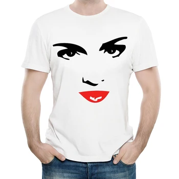 Madonna T Krekls Baltā Krāsā Vīriešu Modes Īsām Piedurknēm Karikatūra T-krekls Topi, t-veida, t (Unisex) Ikdienas Slaveno Star Print Drēbes