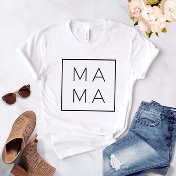 Mama Laukumā, Sieviešu t Kokvilnas Gadījuma Smieklīgu t kreklu, Dāvanu Dāma Yong Meitene Top Tee 6 Krāsu