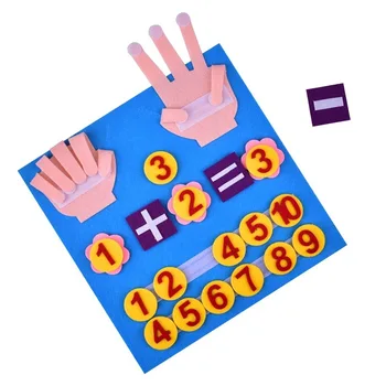 Mazulis Montessori Rotaļlietas Jutos Pirkstu Numuri Matemātikas Rotaļlietas Bērniem Skaitīšanas Agrīnās Mācīšanās maziem bērniem Izlūkošanas Attīstīt 30*30cm