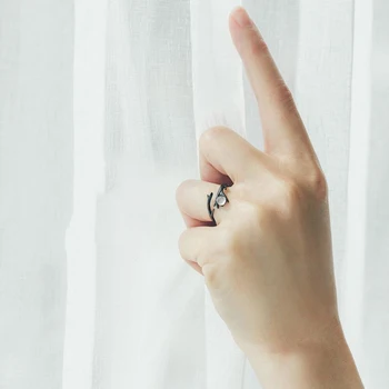 Melns Koku, Vīnogulāju Gredzeni Sieviešu Modes Vintage Pāris Gredzeni Mīļāko Sieviešu Sudrabaini Rotaslietas Pirksta Gredzenu Vīriešu Saderināšanās Gredzenu Sievietēm