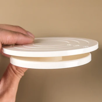 Mini Kūka Rotējoša Diska DIY Pieņemšanas Stāvēt Bezšuvju Desertu Dekorēšanai Stāvēt apmēram 10 cm Dia Sadzīves Kūka Maker Piederumi