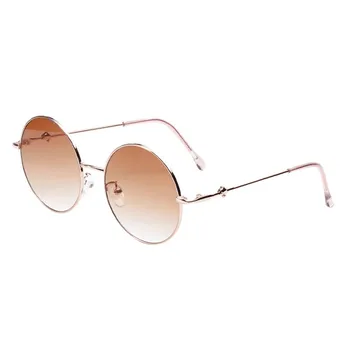 Moderns Savvaļas Brilles Retro Klasiskās Metāla Rāmis Apaļas Saulesbrilles Slīpums Brilles Sieviešu Modes Dizainere