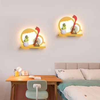 Modernās Sienas Sconce Gaismas lampas gultas Koridors, Guļamistaba, Dzīvojamā istaba Radošās Karikatūra Sconce Sienas lampas, Bērniem bērnu istabā