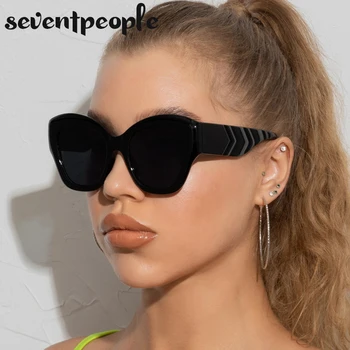 Modes Lielgabarīta Cat Eye Saulesbrilles Sieviešu Ir 2021. Luksusa Zīmolu Moderns Lielu Tauriņu, Saules Brilles Sieviešu Retro Brilles Cateye