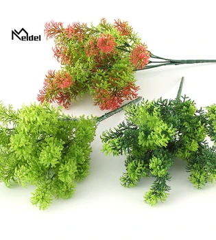Mākslīgo augu lapu aļņu papardes augstas imitācija augu priedes filiāle zāli ziedu materiālu, mājas apdare, plastikāta viltus lapu