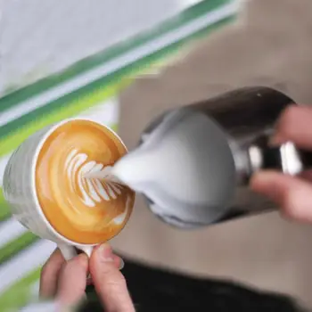 Nerūsējošā Tērauda Putošanas Kafijas Krūzi Pull Ziedu Tasi Kapučīno Piena Pods Espresso Tasītes Latte Piena Putošanas Krūze, Virtuves Rīki