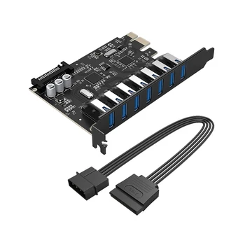 ORICO USB 3.0 7) Ostas PCI-E Paplašināšanas Kartes Pamatplates 15Pin SATA Pieslēgvieta Strāvas Kabeli PCIE Stāvvadu Adapteris Karte
