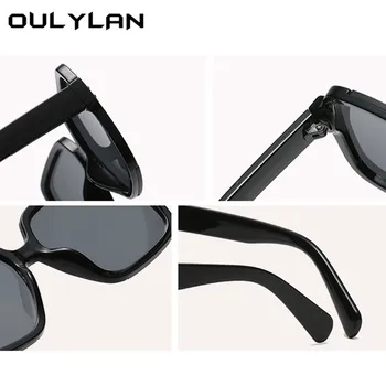 Oulylan ir 2021. Klasiskās Melnās Saulesbrilles Sievietēm, Vīriešiem Retro Zīmola Kvadrātveida Saules Brilles Lielgabarīta Brilles UV400 Slīpums Sunglass Dāmas
