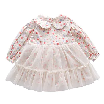 Pavasara bērniem meitene zīdaiņu apģērbu ziedu kleitu kostīms meitenēm, zīdaiņu apģērbs, bērnu dzimšanas dienas svinības princess tutu kleitas, kleita
