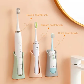 Perforators-bezmaksas elektriskā zobu suka silikona turētāju var piestiprināt pie sienas, sadzīves tualetes elektriskā zobu suka bāzes turētājs vannas istabas plauktā