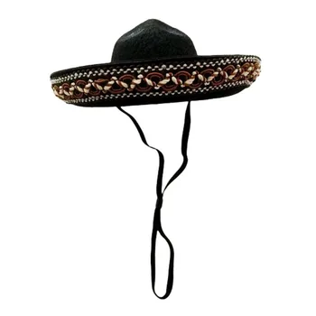 Pet kaķiem un suņiem Meksikāņu stila cepure, cepures izturīgs fotogrāfija aksesuārus pet apdare piederumi