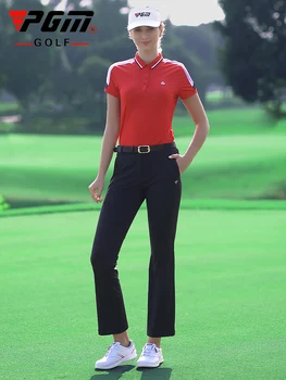 PGM Golfa Sieviešu Apģērbs Pavasara Vasaras Īsām Piedurknēm T Krekli Sporta Valkāt Bikses Elpojošs Anti-Pilling Dāma Bikses