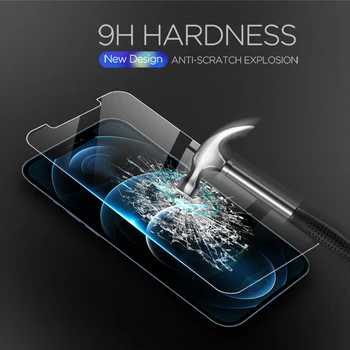 Pilnībā Rūdīts Stikls iPhone 11 12 Pro Max 12mini XS MAX Filmu iPhone SE(līdz 2020. gadam) X XS XR 7 8 6 6s Plus Ekrāna Aizsargs, Stikls
