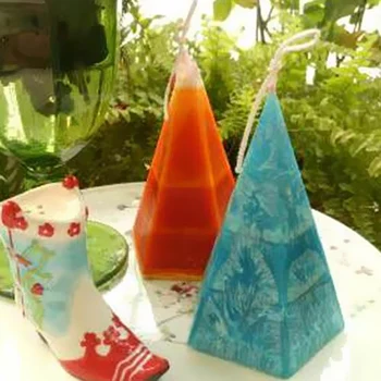 Plastmasas Pelējuma 4 Piramīdas Jomā Bumbu Kubs Sešstūra Sveču liešana Pelējuma DIY Ziepes