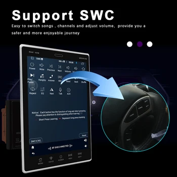 Podofo 2 Din Android 9.1 Automašīnas Radio, GPS, Stereo Uztvērēju 9.5