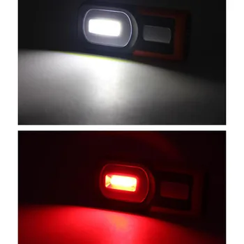 Portatīvo COB LED Lukturīti Uzlādējams Darba Gaisma ar MICRO USB Portu, 2 Veidu Magnētiskais āķis flash lāpu Lampas balts sarkans kempings