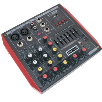 Pro MG4 4 Mikrofonu Ieejas Kanālu Skaņas Audio DJ Mixng Mikseris Bluetooth EQ, USB 48V Konsoles Posmā Home Studio Live