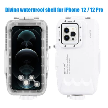 PULUZ 40m/130ft Ūdensizturīgs Niršanas Korpuss Ņemot Zemūdens uz Lietu IPhone 12/Mini/Pro/Pro MAX Zemūdens Fotogrāfija